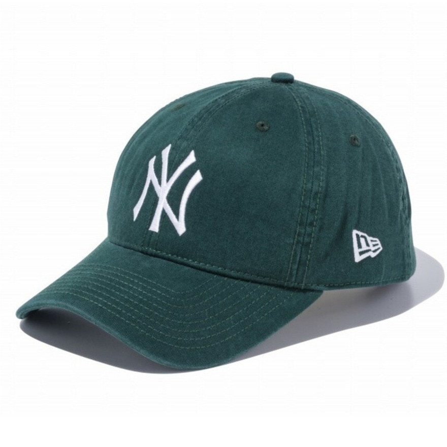 ニューエラ（NEW ERA）（メンズ）キャップ 大人 9TWENTY Cloth Strap ウォッシュドコットン ニューヨーク・ヤンキース ダークグリーン×ホワイト 11434005 MLB