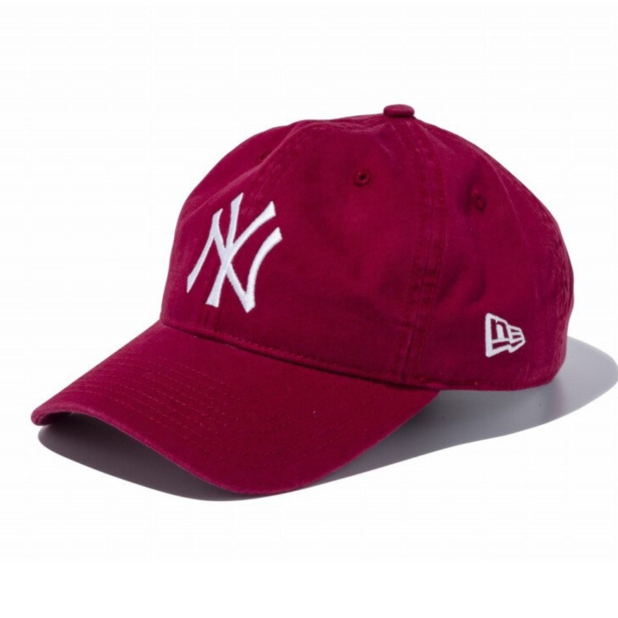 ニューエラ（NEW ERA）（メンズ）帽子 キャップ 9TWENTY Cloth Strap ウォッシュドコットン ニューヨーク・ヤンキース カーディナル×ホワイト 11434006 MLB