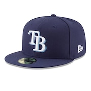 ニューエラ（NEW ERA）（メンズ、レディース）キャップ 59FIFTY MLBオンフィールド タンパベイ・レイズ ゲーム 11449336 吸汗速乾