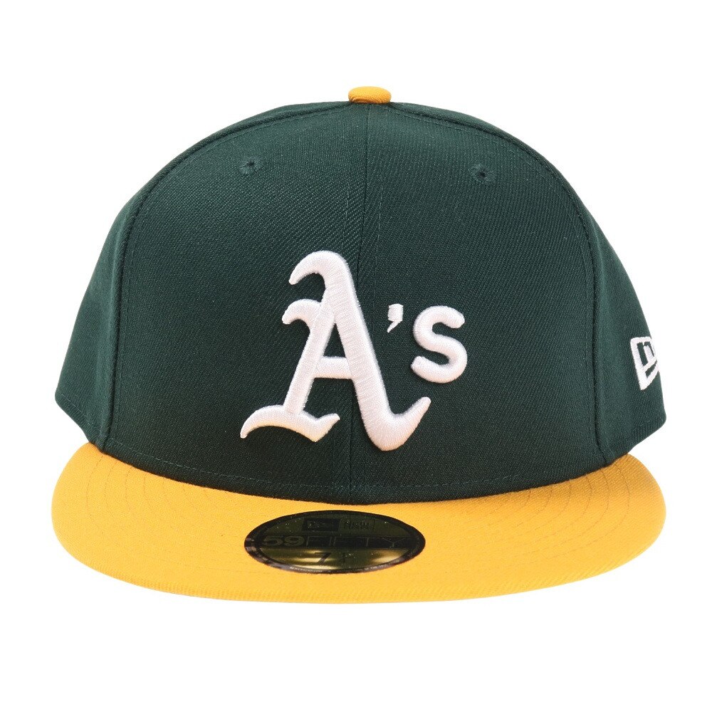 ニューエラ（NEW ERA）（メンズ）帽子 キャップ 59FIFTY MLB オンフィールド オークランド・アスレチックス ホーム 11449354 吸汗速乾 大きいサイズ