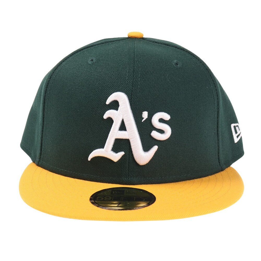 ニューエラ（NEW ERA）（メンズ）帽子 キャップ 59FIFTY MLB オンフィールド オークランド・アスレチックス ホーム 11449354 吸汗速乾