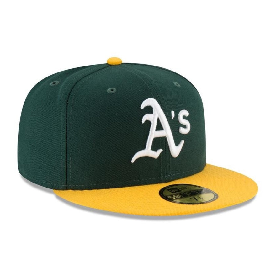 ニューエラ（NEW ERA）（メンズ）帽子 キャップ 59FIFTY MLB オンフィールド オークランド・アスレチックス ホーム 11449354 吸汗速乾