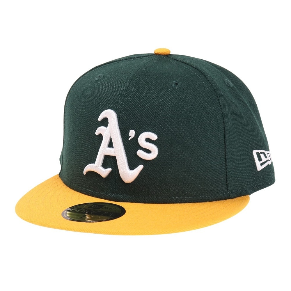 NEW ERA 帽子 キャップ 59FIFTY MLB オンフィールド オークランド・アスレチックス ホーム 11449354 吸汗速乾 Ｓ 30 アウトドア