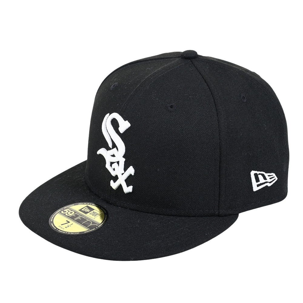 ニューエラ（NEW ERA）（メンズ）帽子 キャップ 59FIFTY MLBオンフィールド シカゴ・ホワイトソックス ゲーム 黒 11449386  日よけ