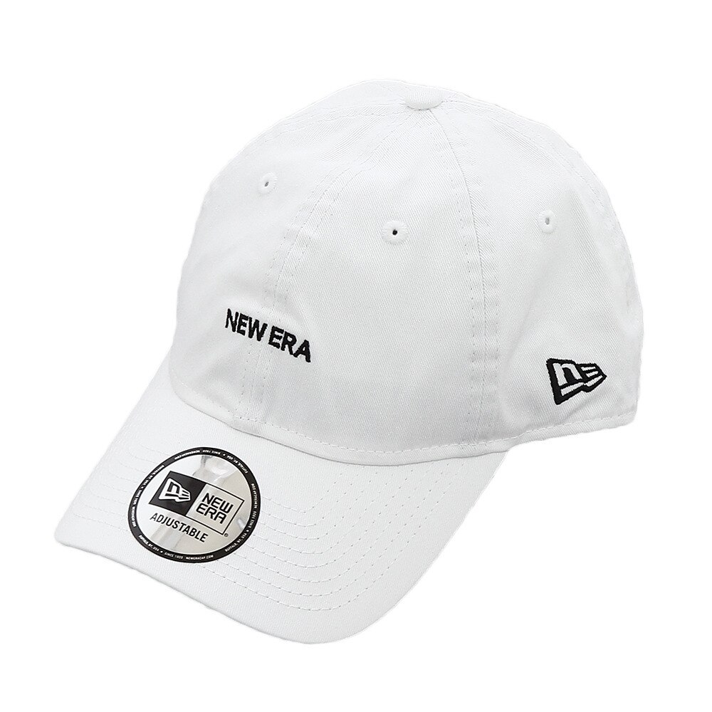 ニューエラ（NEW ERA）（メンズ）帽子 キャップ 9THIRTY クロスストラップ NEW ERA ミニロゴ ホワイト × ブラック 12026711 日よけ 大きいサイズ