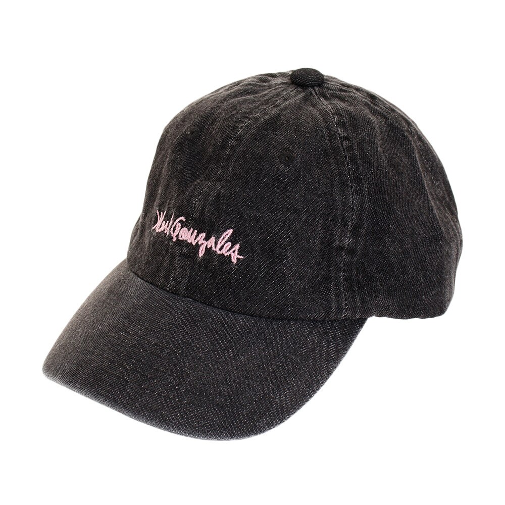  デニムサインロゴ 刺繍 キャップ ピンク 2G9-4387 C02 BLK