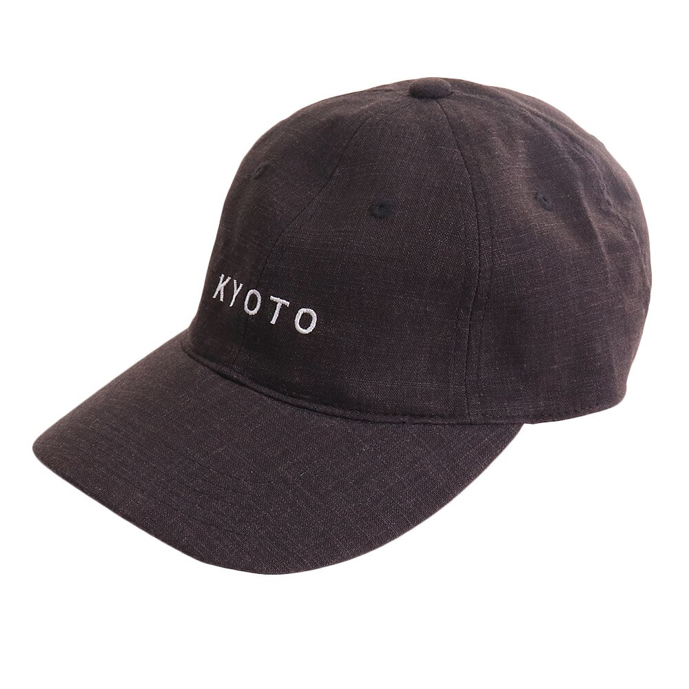  リネン刺繍 キャップ KYOTO 897PA9ST1663 BLK