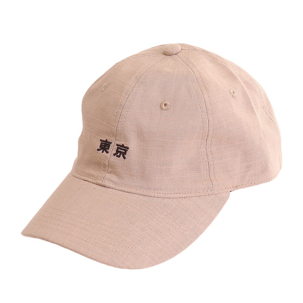 【多少の傷汚れありの為大奉仕】リネン刺繍 キャップ 東京 897PA9ST1665 BEG
