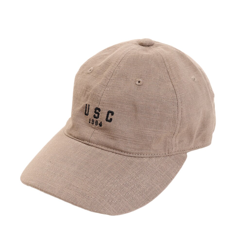  リネン刺繍 USC キャップ 897PA9ST1672 BRN