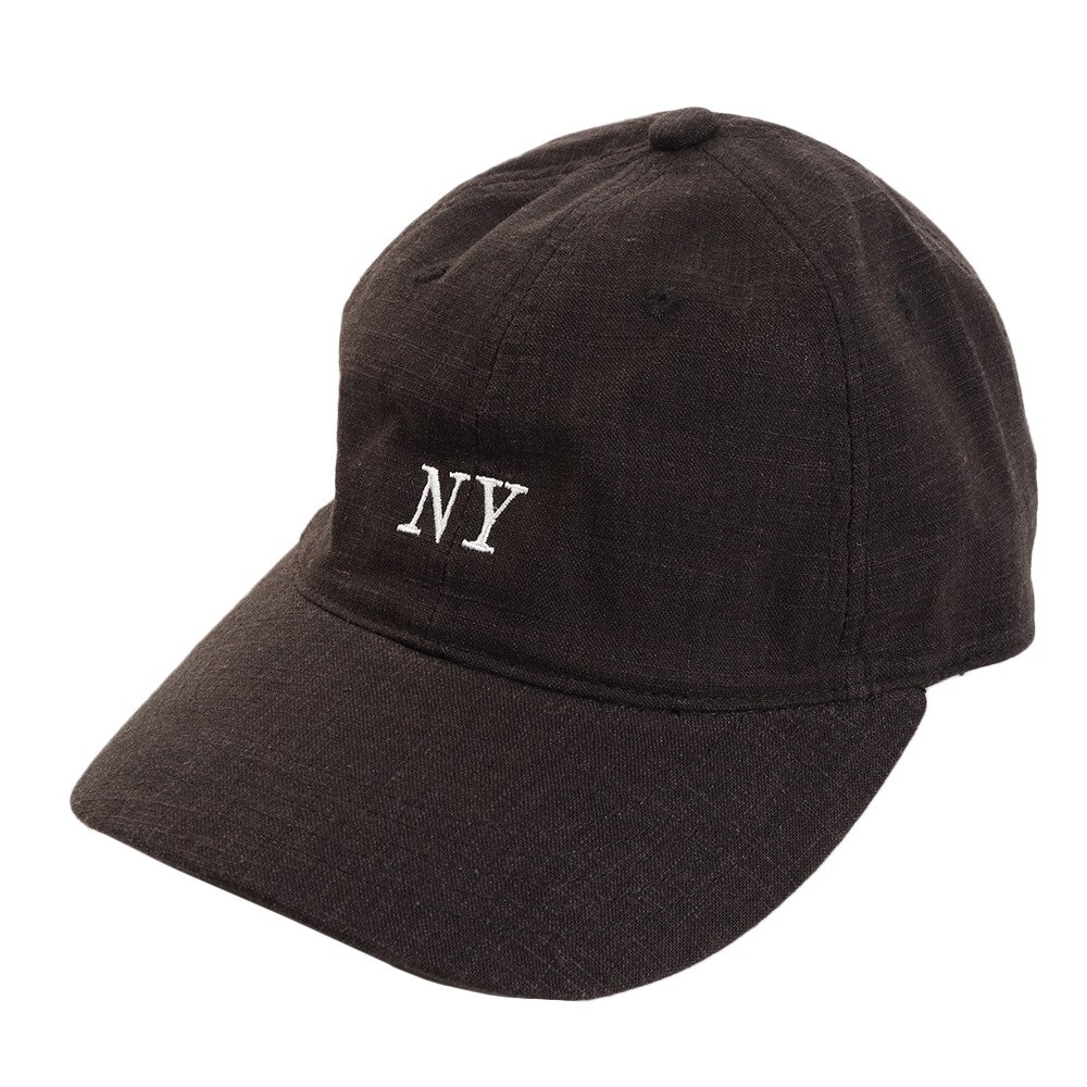 リネン刺繍 NY キャップ 897PA9ST1673 BLK