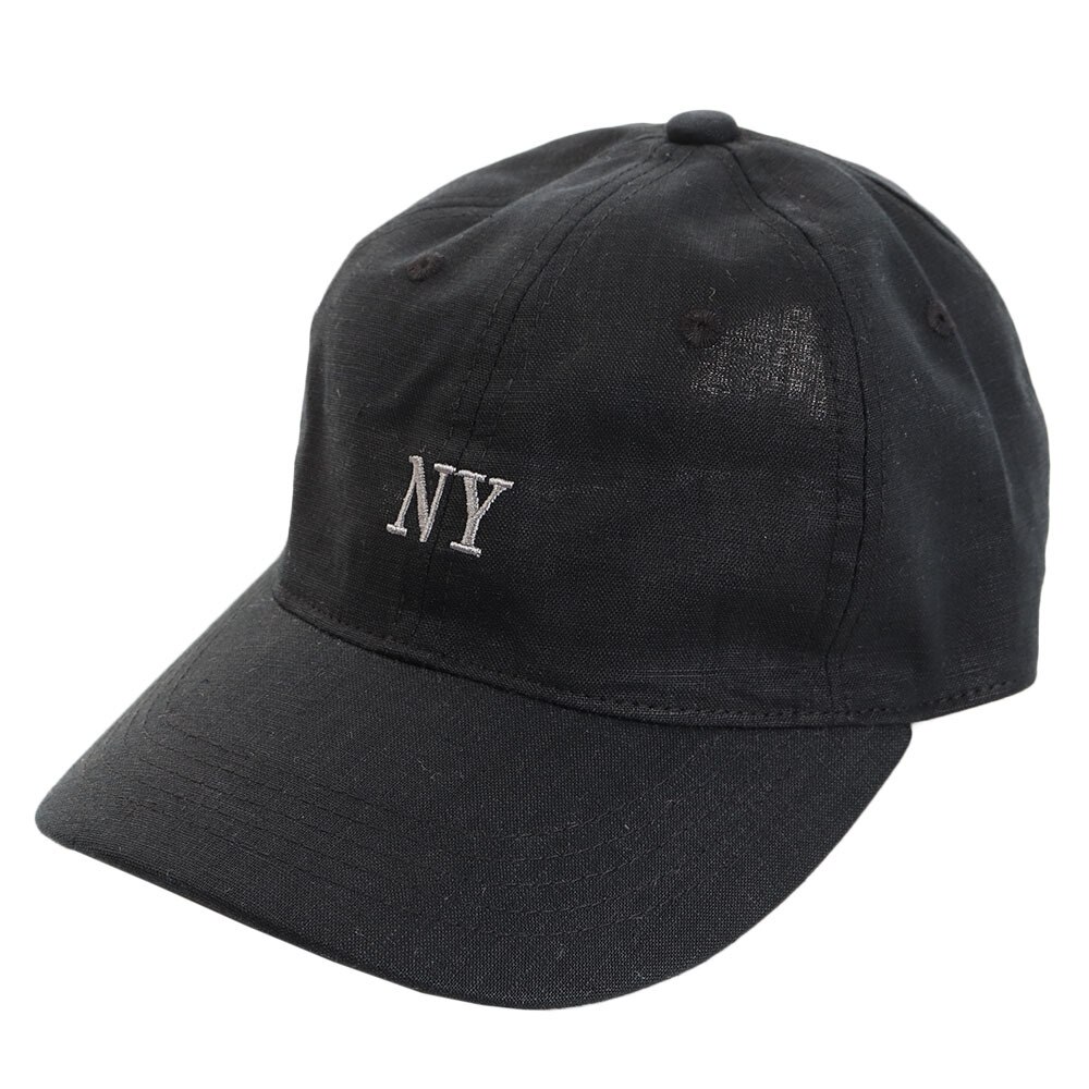  リネン刺繍キャップ NY 897PA9ST1697 BLK