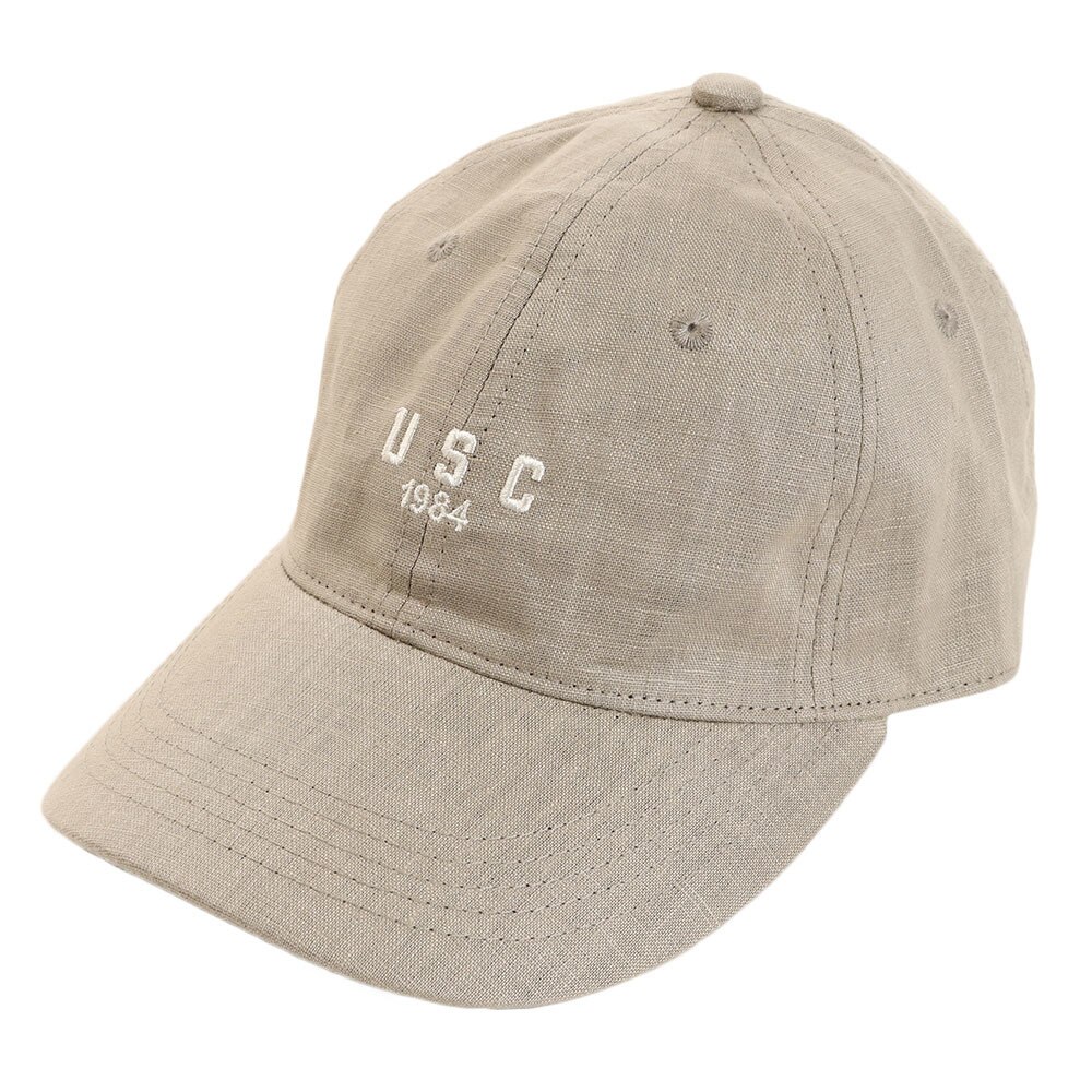  リネン刺繍キャップ USC 897PA9ST1701 KHK