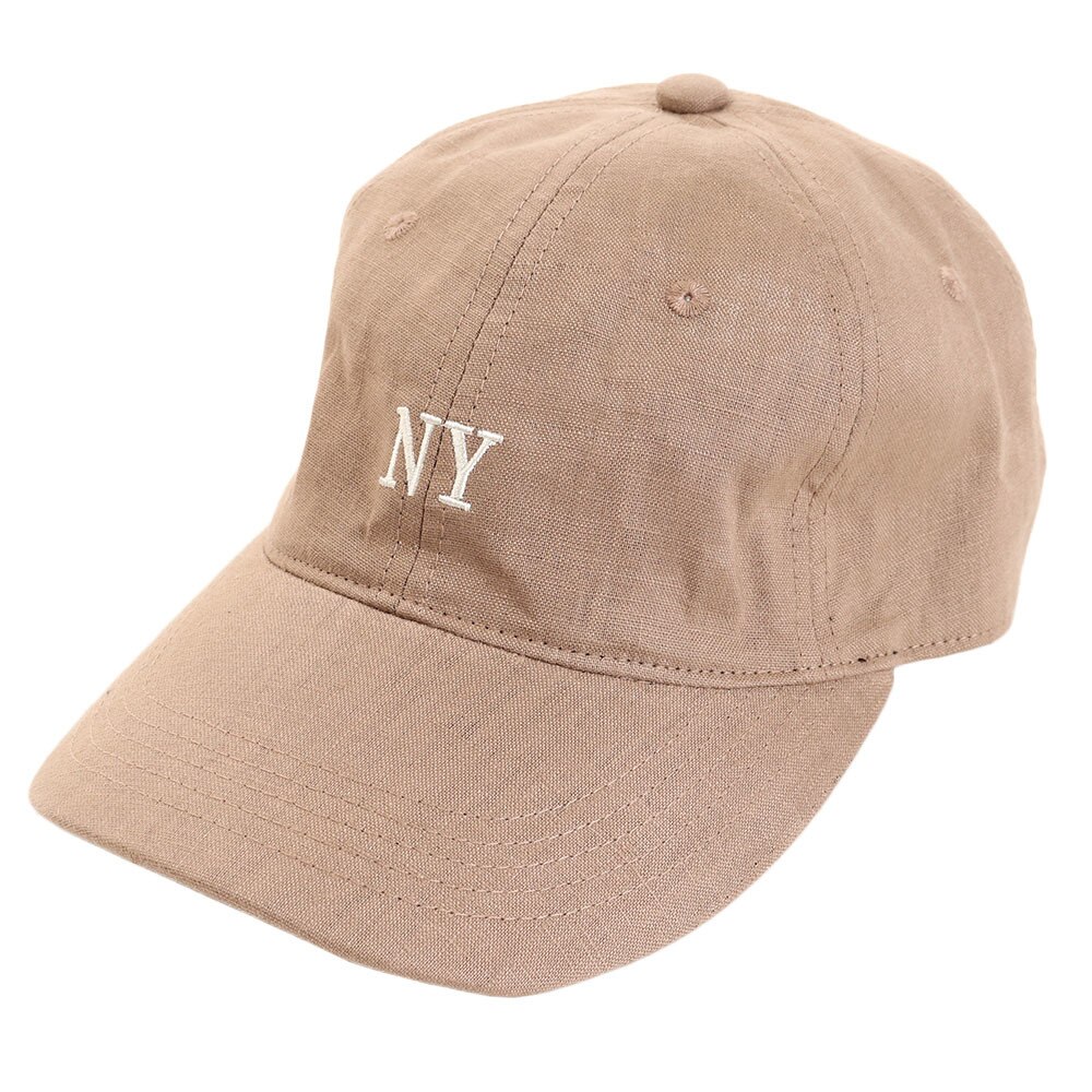  リネン刺繍キャップ NY 897PA9ST1702 BRN