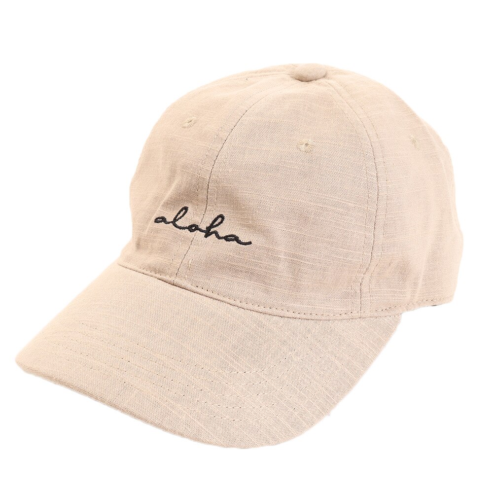  リネン刺繍キャップ aloha 897PA9ST1704 BEG
