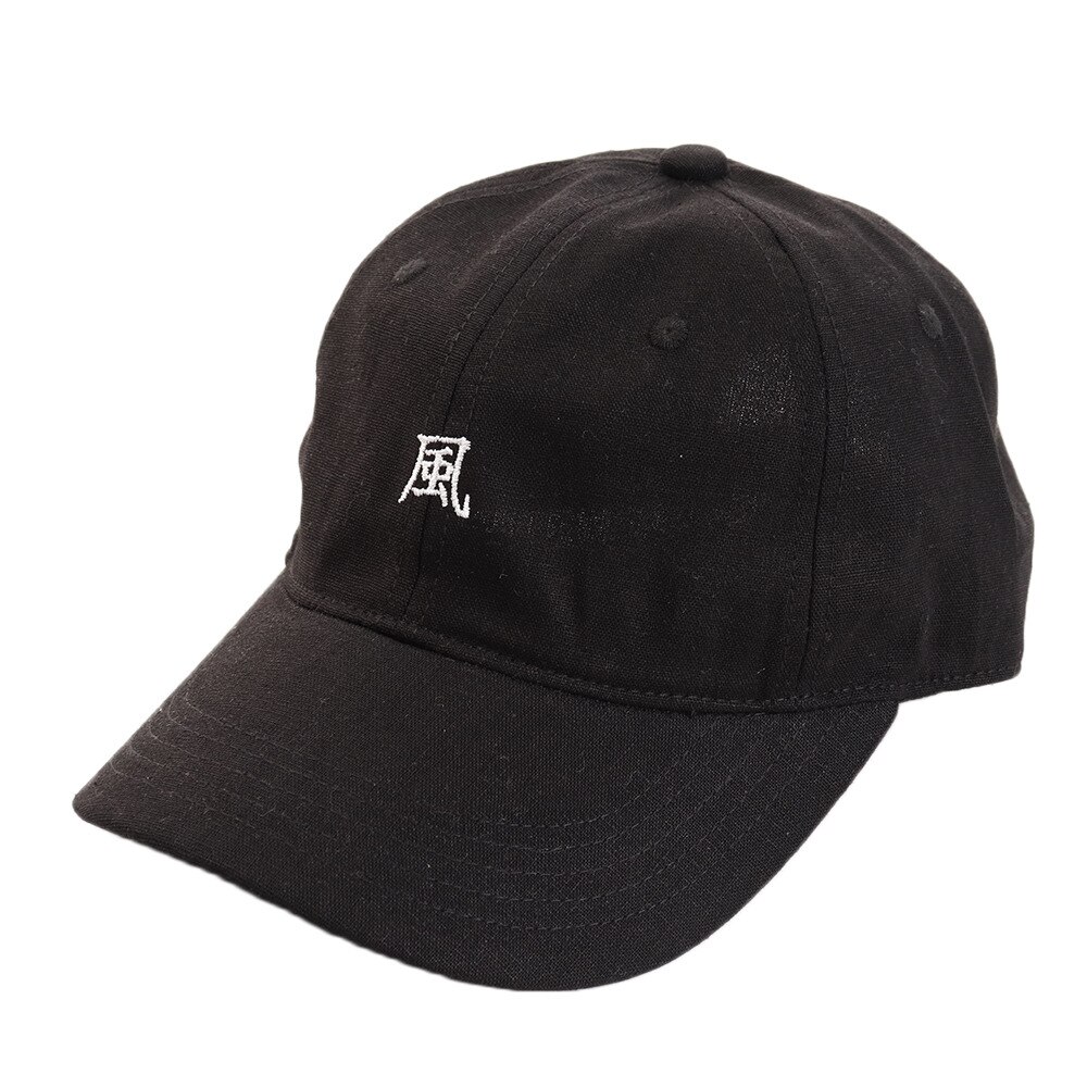  リネン刺繍キャップ KAZE 897PA9ST1723 BLK