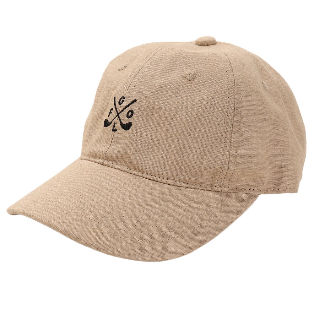  リネン刺繍キャップ GOLF 897PA9ST1742 BEG