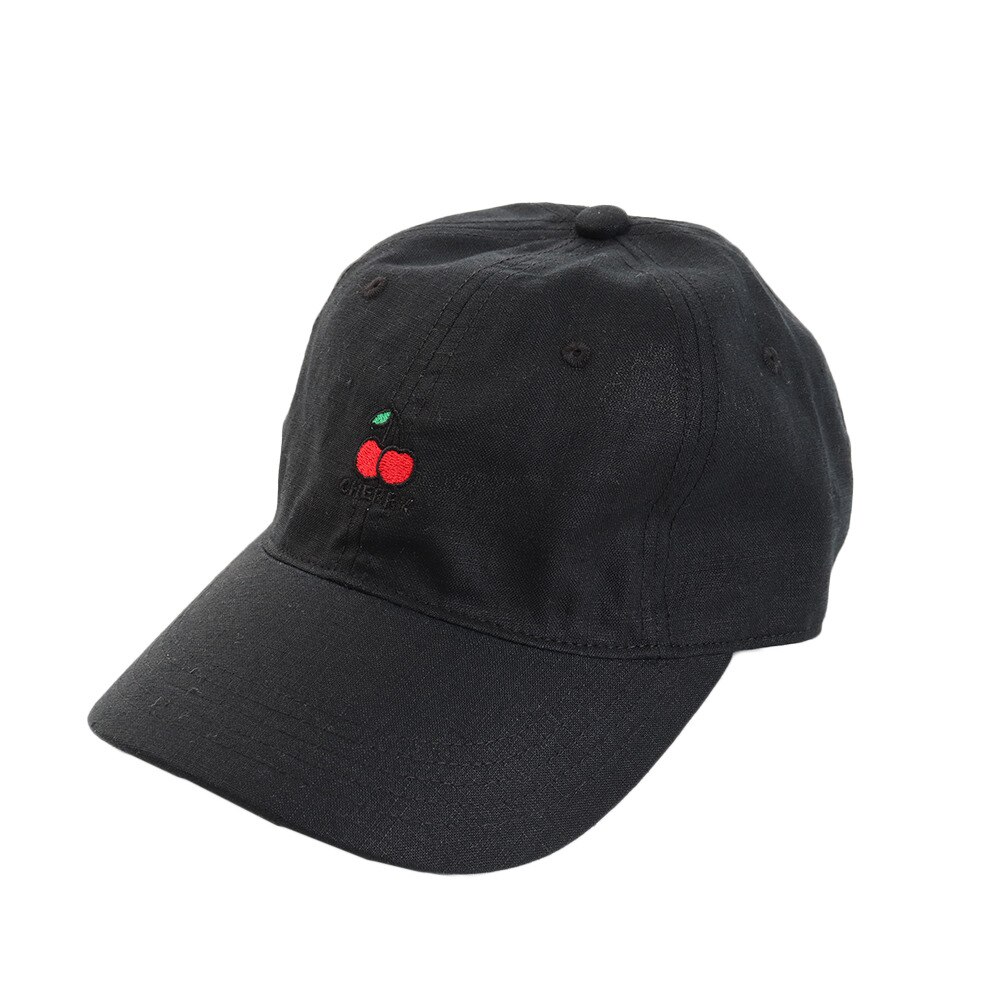  リネン刺繍キャップ CHERRY 897PA9ST1758 BLK