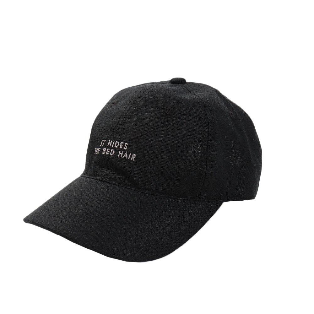  【多少の傷汚れありの為大奉仕】リネン刺繍キャップ BED HAIR 897PA9ST1765 BLK