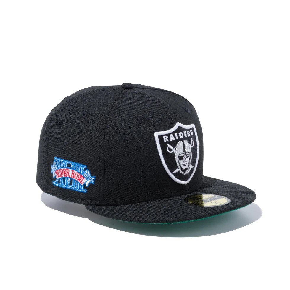  59FIFTY NFL カスタム オークランドレイダース スーパーボウル エンブレム グリーンアンダーバイザー 12326408