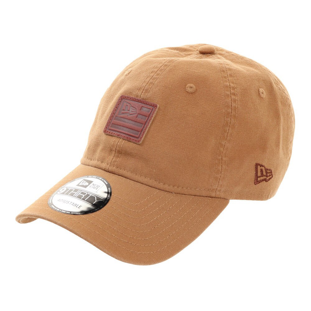  9THIRTY ダックキャンバス レザーパッチ フラッグロゴキャップ 12654486
