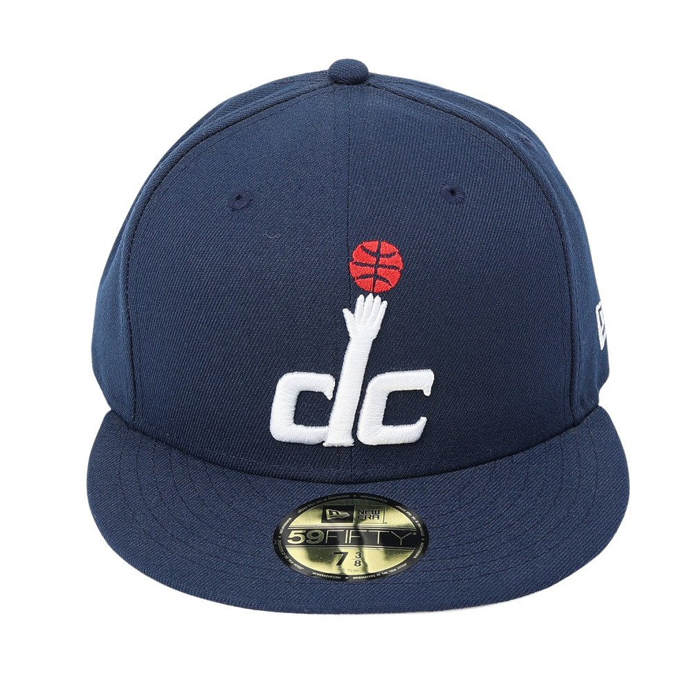 ニューエラ（NEW ERA）（メンズ）帽子 5950 ワシントンウィザーズ チーム キャップ 紺 S-Lサイズ 12492033 ストレート キャップ NBA バスケ 日差し対策 スト系