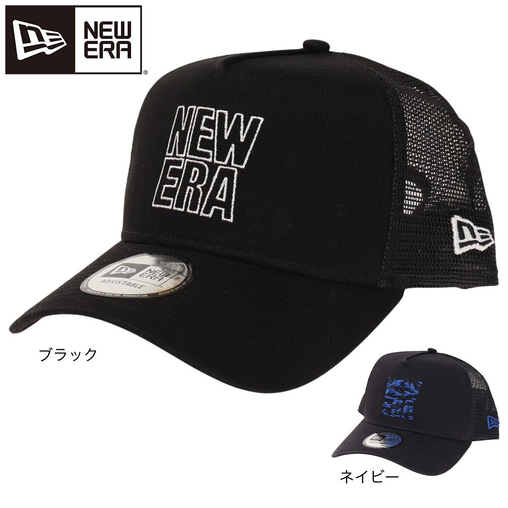 ニューエラ（NEW ERA）（メンズ）帽子 9FORTY A-Frame トラッカー スクエアニューエラ アウトライン キャップ 13059205