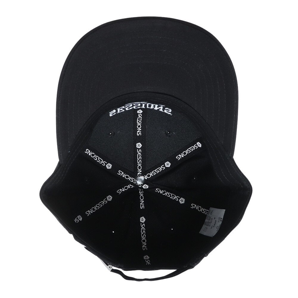SESSIONS（メンズ）カレッジスタイルロゴ キャップ 22800236 BLK