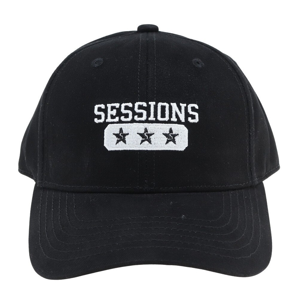SESSIONS（メンズ）カレッジスタイルロゴ キャップ 22800236 BLK
