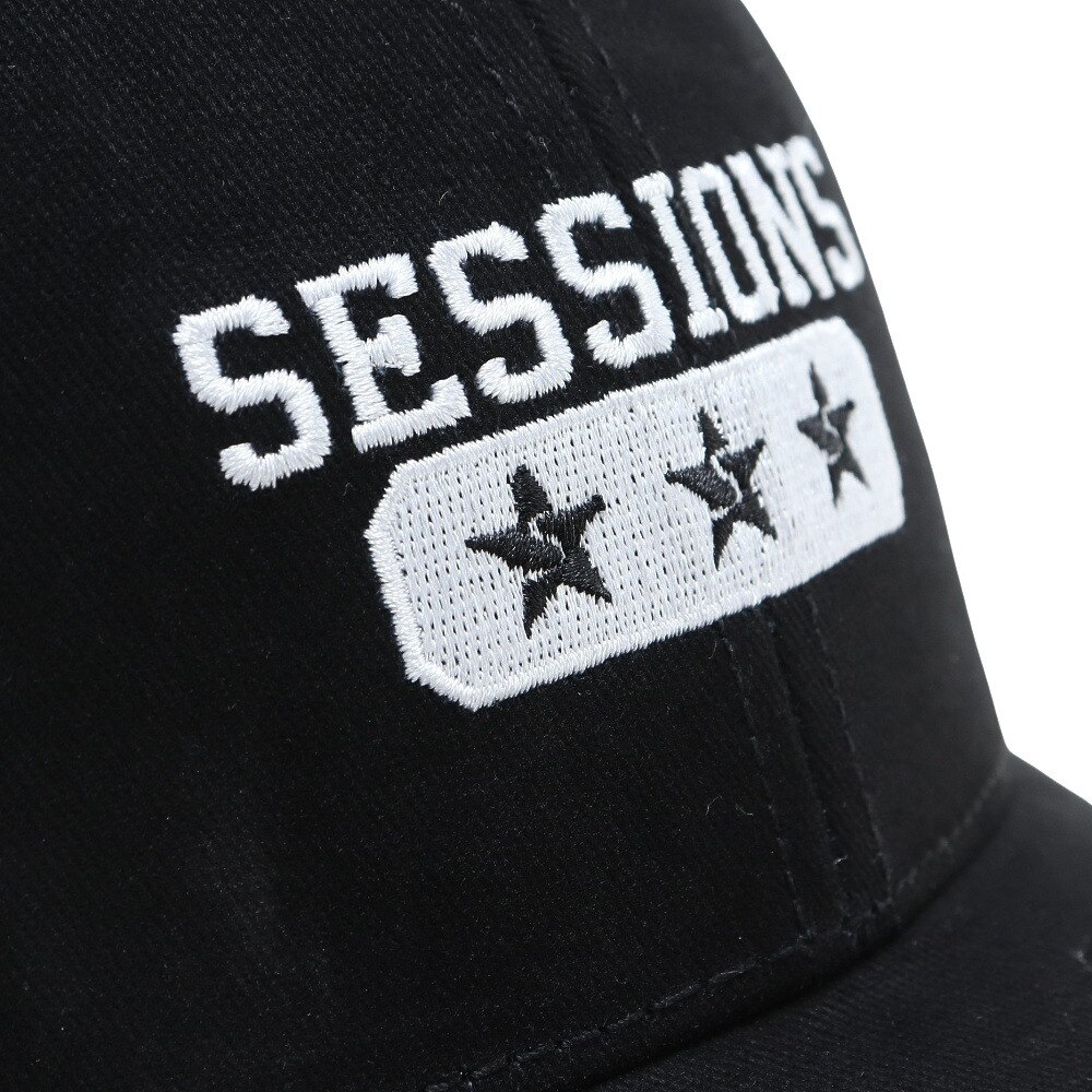 SESSIONS（メンズ）カレッジスタイルロゴ キャップ 22800236 BLK