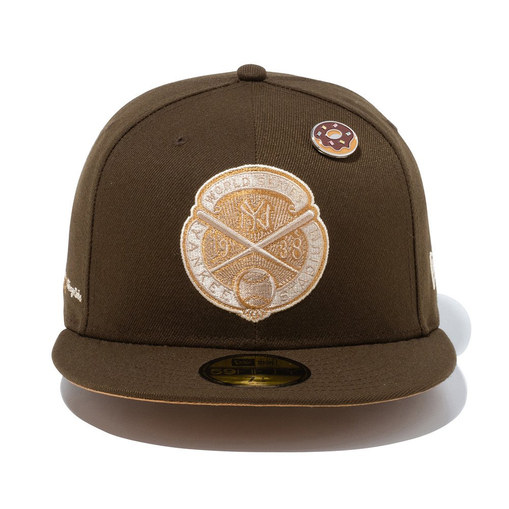 ニューエラ（NEW ERA）（メンズ）59FIFTY MLB Doughnut ドーナツ クーパーズタウン ニューヨーク・ヤンキース シカゴ・カブス ウォルナット キャップ 13516102