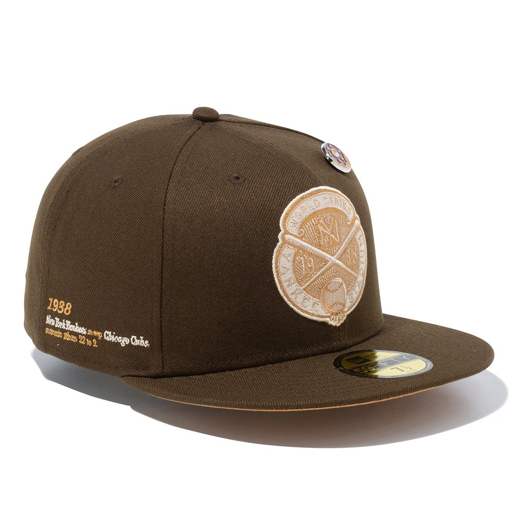 ニューエラ（NEW ERA）（メンズ）59FIFTY MLB Doughnut ドーナツ クーパーズタウン ニューヨーク・ヤンキース シカゴ・カブス ウォルナット キャップ 13516102