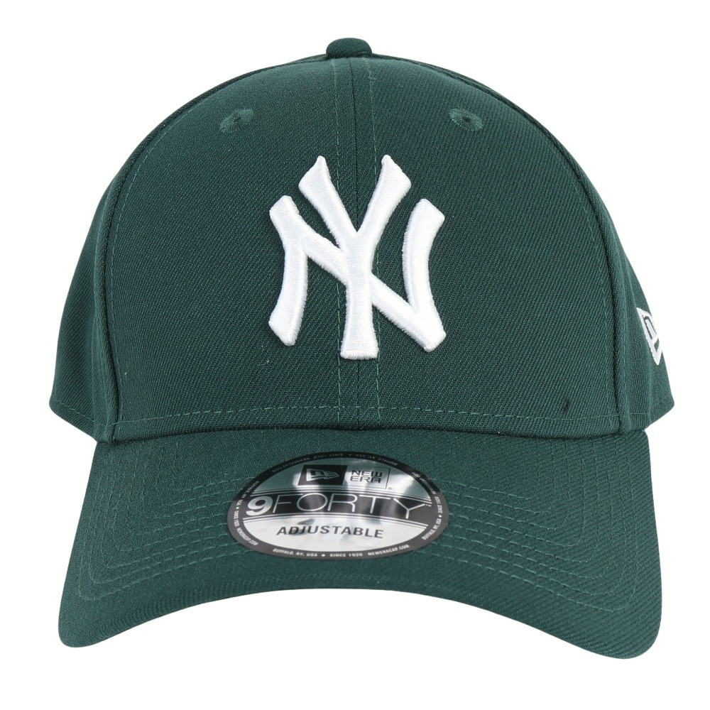 ニューエラ（NEW ERA）（メンズ、レディース）9FORTY ニューヨーク・ヤンキース ダークグリーン×ホワイト キャップ 13552082 MLB 帽子 大きいサイズ