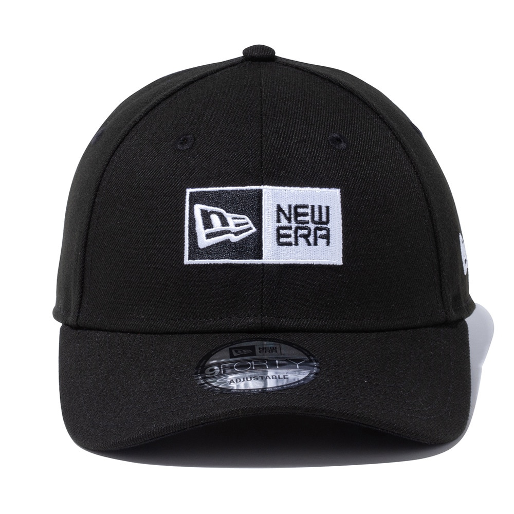 ニューエラ（NEW ERA）（メンズ）9FORTY ボックスロゴ ブラック×ホワイト キャップ 13552085 帽子 大きいサイズ