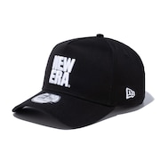 ニューエラ（NEW ERA）（メンズ）キャップ 9FORTY A-Frame スクエアロゴ ブラック × ホワイト 13552087 帽子