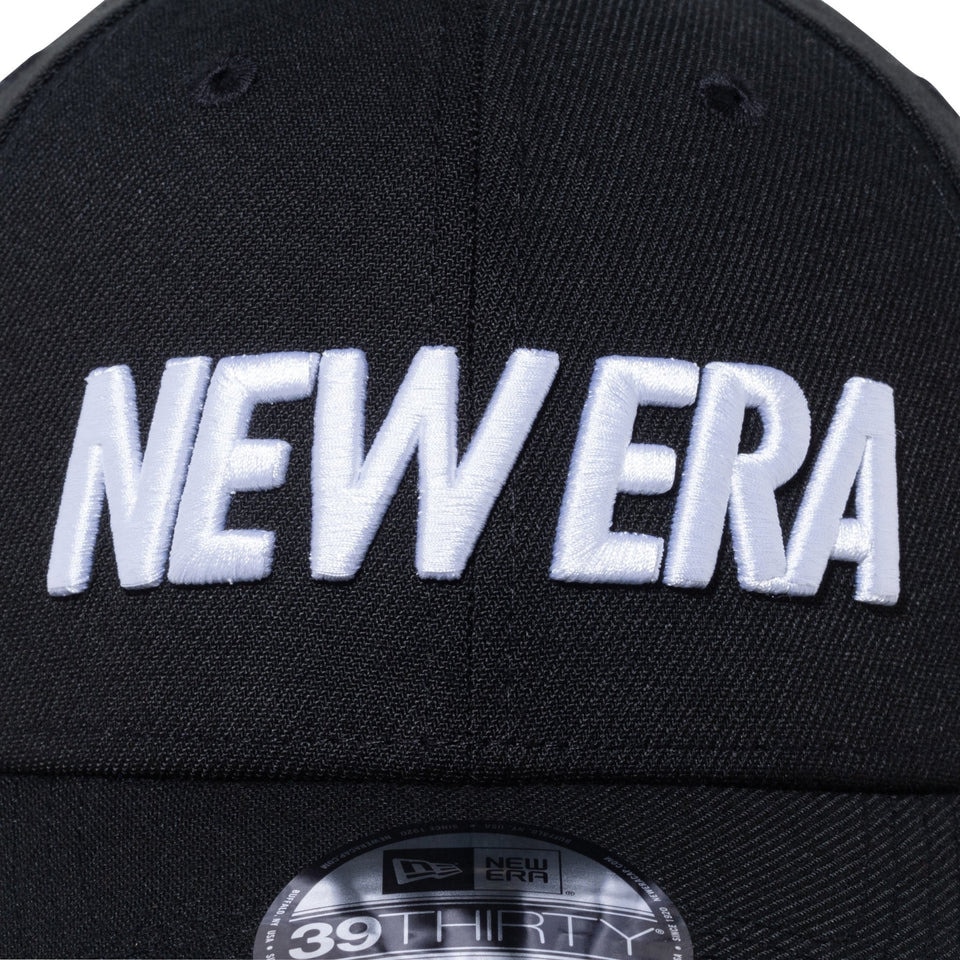 ニューエラ（NEW ERA）（メンズ）39THIRTY ワードマークロゴ ブラック×ホワイト 13552124 帽子 大きいサイズ