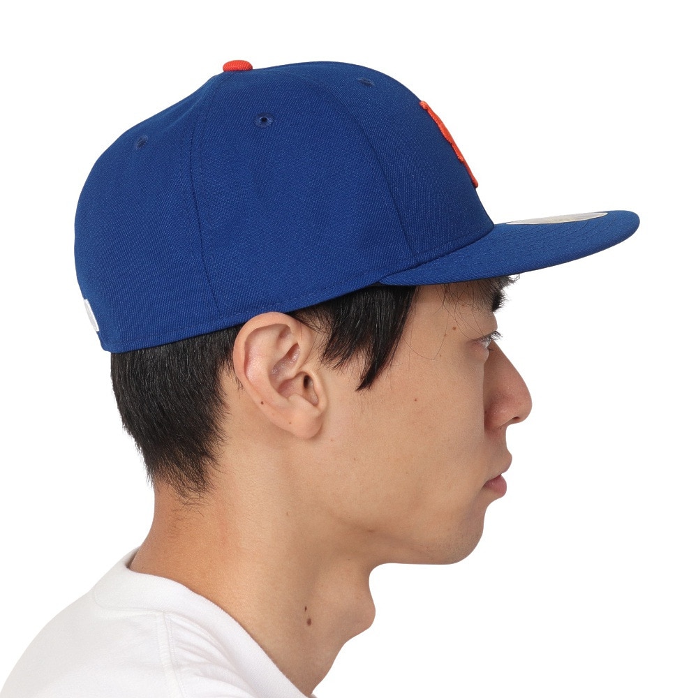 ニューエラ（NEW ERA）（メンズ、レディース）キャップ LP 59FIFTY MLBオンフィールド ニューヨーク・メッツ ゲーム 13554937 帽子 吸汗速乾 大きいサイズ