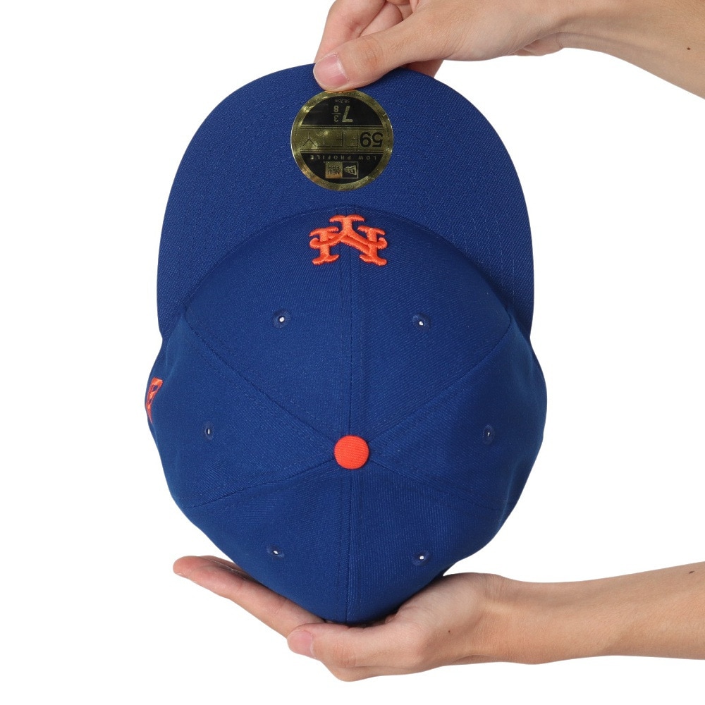 ニューエラ（NEW ERA）（メンズ、レディース）キャップ LP 59FIFTY MLBオンフィールド ニューヨーク・メッツ ゲーム 13554937 帽子 吸汗速乾 大きいサイズ