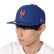 ニューエラ（NEW ERA）（メンズ、レディース）キャップ LP 59FIFTY MLBオンフィールド ニューヨーク・メッツ ゲーム 13554937 帽子