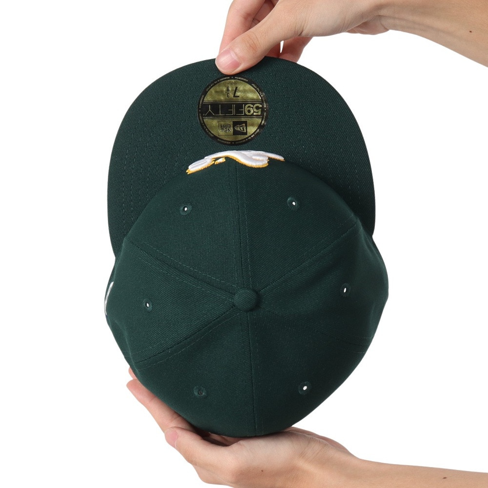 ニューエラ（NEW ERA）（メンズ）キャップ 59FIFTY MLBオンフィールド オークランド・アスレチックス ロード 13554984 帽子 吸汗速乾