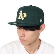 ニューエラ（NEW ERA）（メンズ）キャップ 59FIFTY MLBオンフィールド オークランド・アスレチックス ロード 13554984 帽子 吸汗速乾