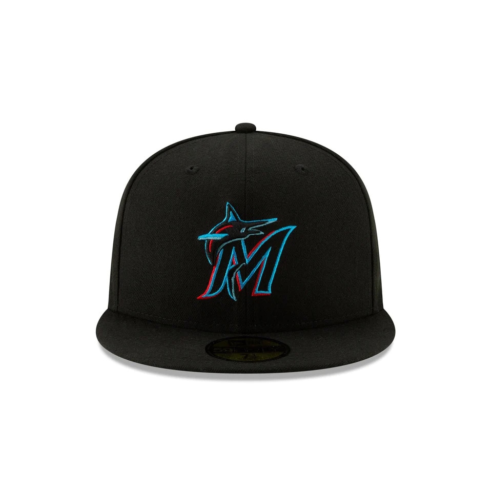 ニューエラ（NEW ERA）（メンズ、レディース）キャップ 59FIFTY MLBオンフィールド マイアミ・マーリンズ ゲーム 13554993 帽子 吸汗速乾
