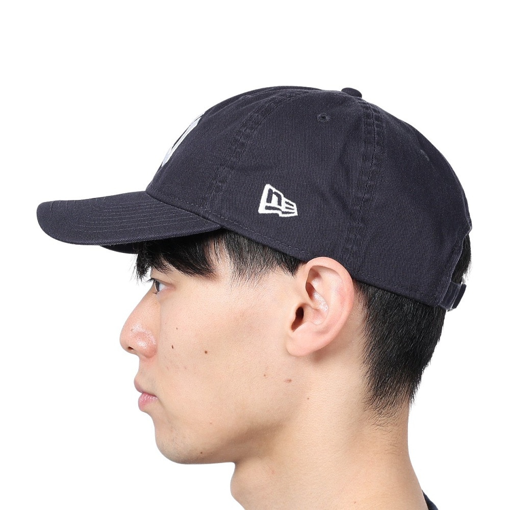 ニューエラ（NEW ERA）（メンズ）9TWENTY クロスストラップ ウォッシュドコットン ニューヨーク・ヤンキース ネイビー × ホワイト 13562176 帽子