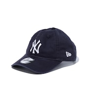 ニューエラ（NEW ERA）（メンズ）9TWENTY クロスストラップ ウォッシュドコットン ニューヨーク・ヤンキース ネイビー × ホワイト 13562176 帽子