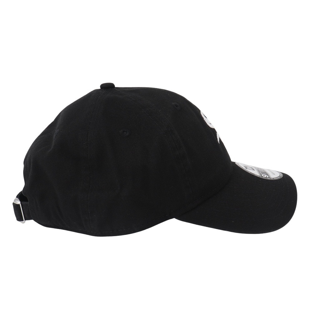 ニューエラ（NEW ERA）（メンズ）9TWENTY クロスストラップ ウォッシュドコットン シカゴ・ホワイトソックス ブラック × ホワイト 13562191 帽子 大きいサイズ