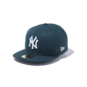 ニューエラ（NEW ERA）（メンズ）59FIFTY ニューヨーク・ヤンキース ダークグリーン×ホワイト 13562239 MLB 帽子
