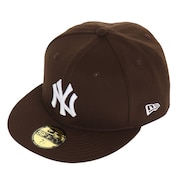 ニューエラ（NEW ERA）（メンズ）59FIFTY ニューヨーク・ヤンキース ブラウン×ホワイト 13562241 MLB 帽子