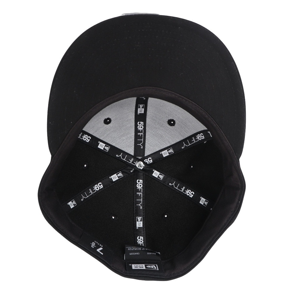 ニューエラ（NEW ERA）（メンズ、レディース）キャップ 59FIFTY ベーシック ブラック ゴールドフラッグ 13562267 帽子