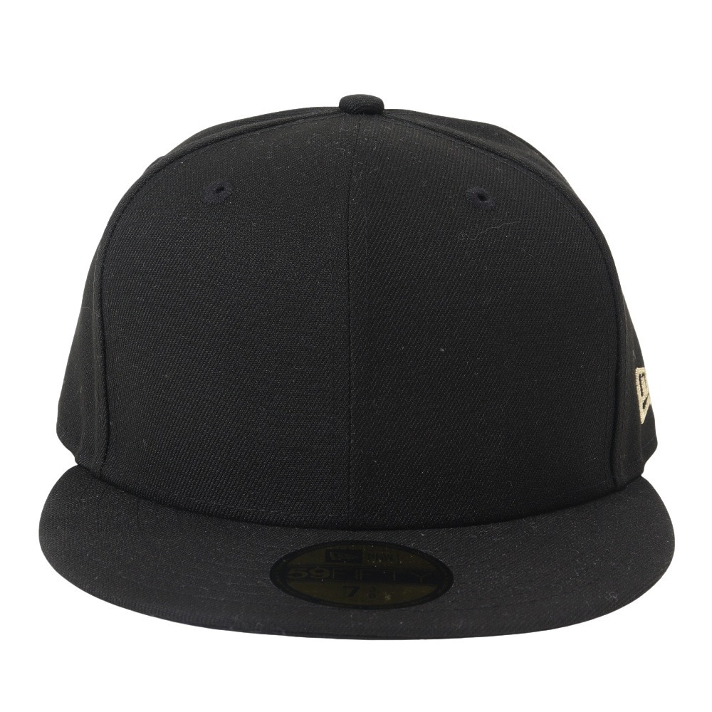ニューエラ（NEW ERA）（メンズ、レディース）キャップ 59FIFTY ベーシック ブラック ゴールドフラッグ 13562267 帽子