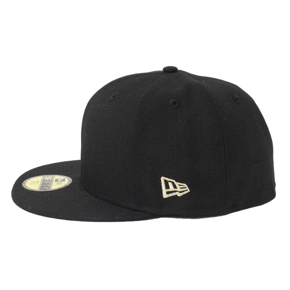 ニューエラ（NEW ERA）（メンズ、レディース）キャップ 59FIFTY ベーシック ブラック ゴールドフラッグ 13562267 帽子