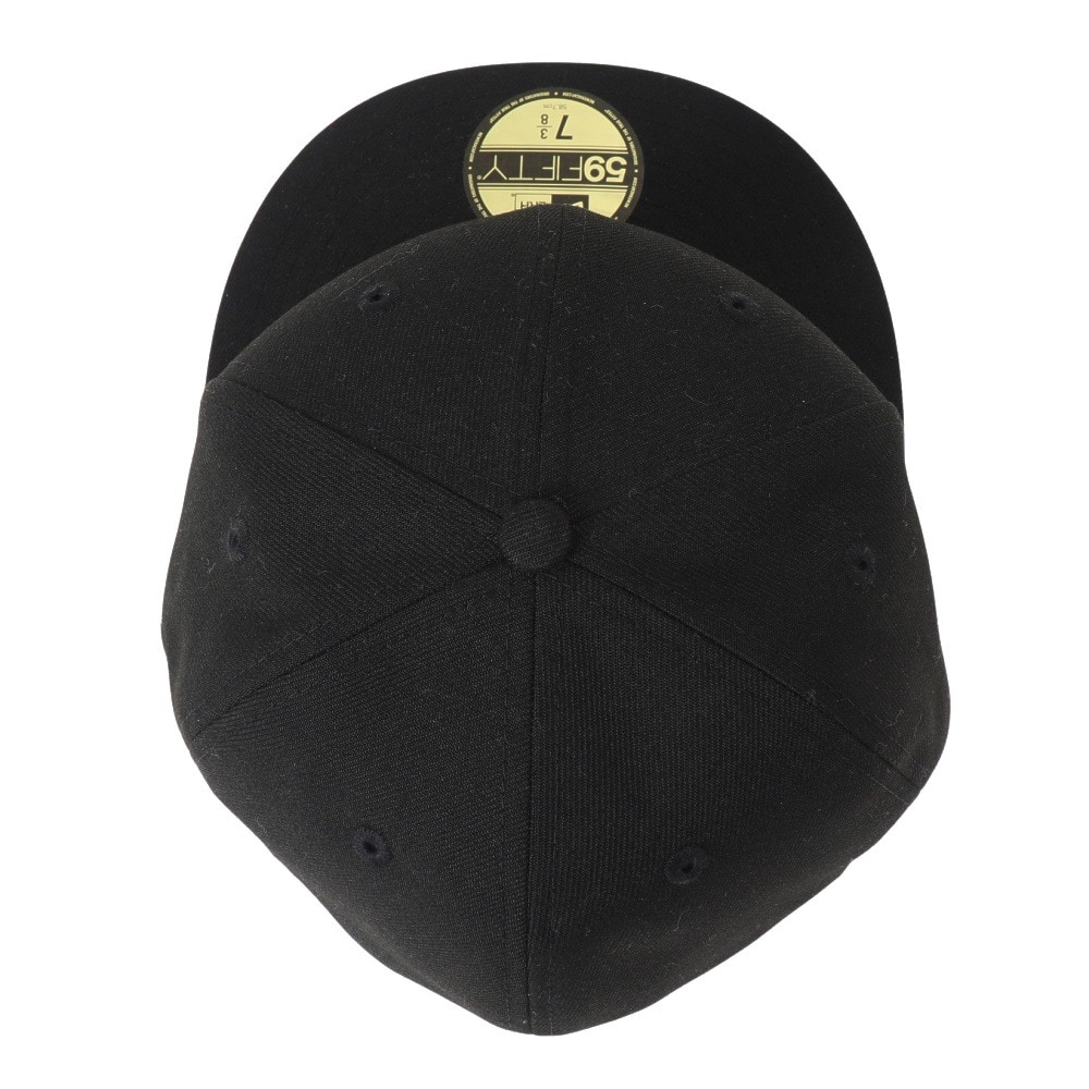 ニューエラ（NEW ERA）（メンズ、レディース）キャップ 59FIFTY ベーシック ブラック ゴールドフラッグ 13562267 帽子